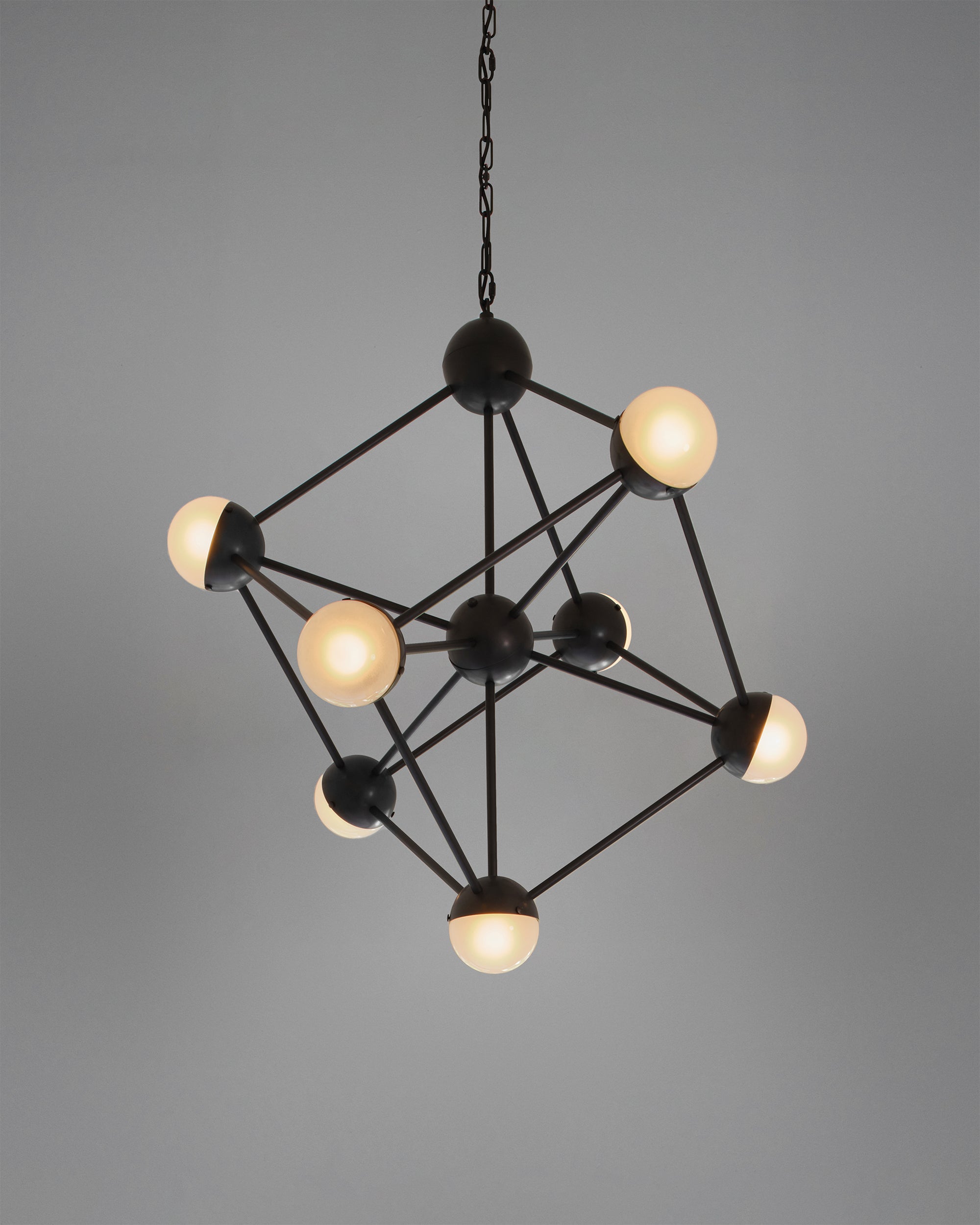 Schwung Molecule Frosted Hemisphere Chandelier